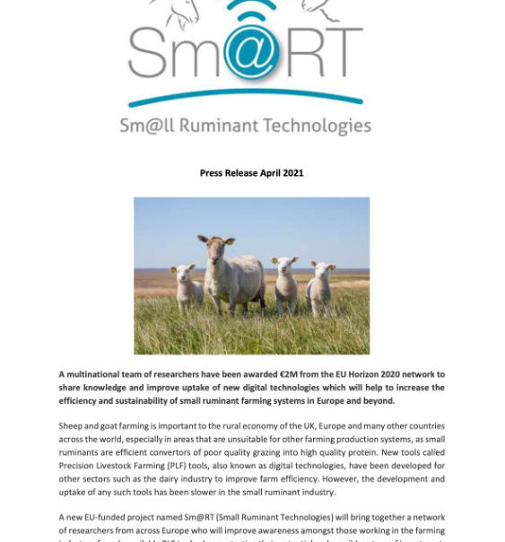 Sm@ll Ruminant Technologies Press Release April 21